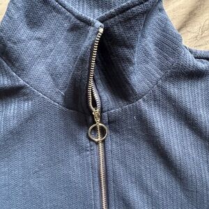 NWT! Women's Blue Half-Zip Top